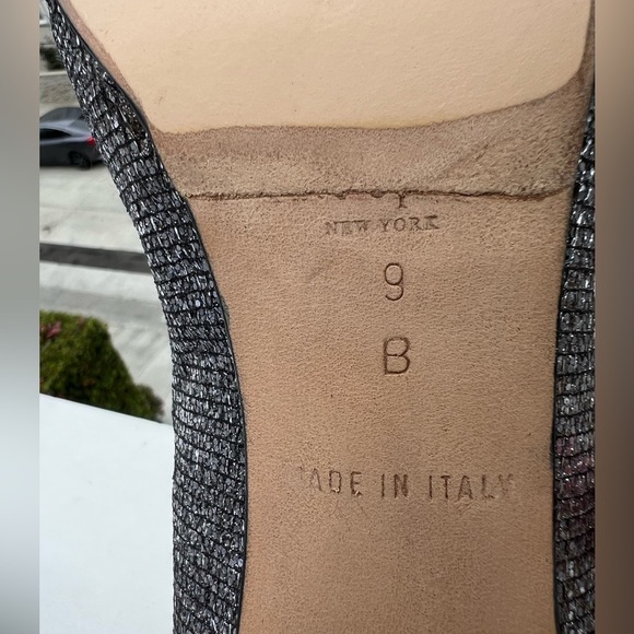 Kate Spade platform silver glitter peep toe 3" pumps sz 9 office mobwife preppy - Picture 8 of 14